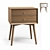 Acorn Mid-Century Closed Nightstand 3D model small image 1