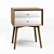 Acorn Mid-Century Closed Nightstand 3D model small image 2