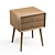 Acorn Mid-Century Closed Nightstand 3D model small image 3