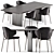 Modern Elegance Set: Holly Chairs & Morgan Table 3D model small image 1