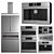 Bosch Stainless Kitchen Set 3D model small image 1