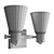 Kichler Bathroom Vanity Sconce QN-KAYVA2-PN 3D model small image 2