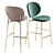 Modern Ines Bar Stool Design 3D model small image 3