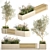 Urban Oasis Bench with Olive Tree & Shrubs 3D model small image 1