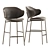 Elegant Holly Bar Stool 3D model small image 2