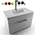 Duravit D-code 80 Vanity Sink 3D model small image 8