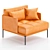 Modern Leather Armchair Meticulously Designed 3D model small image 1