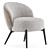 Contemporary Fabric Armchair "Helen 3D model small image 1