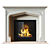 Modern Stone Fireplace with Illuminated Fire 3D model small image 1