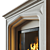 Modern Stone Fireplace with Illuminated Fire 3D model small image 4