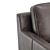 Gray Leather Modern Accent Chair 3D model small image 2