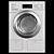 Miele White Washer Dryer Set 3D model small image 4