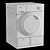 Miele White Washer Dryer Set 3D model small image 7