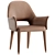 Luxury Leather Harmony Chair 3D model small image 2