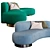 Curved Serpentine and Vladimir Sofas 3D model small image 2