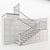 Modern Metal and Wood Staircase 3D model small image 5