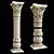 Ornate East Column Facades Kit 3D model small image 13