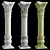 Ornate East Column Facades Kit 3D model small image 15