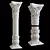 Ornate East Column Facades Kit 3D model small image 10