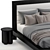 Sleek Carlin Platform Bed 3D model small image 3