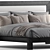 Sleek Carlin Platform Bed 3D model small image 5