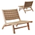 Teak & Abaca Lounge Chair 3D model small image 5