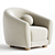  Luxe Leather Djo Armchair 3D model small image 2