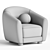  Luxe Leather Djo Armchair 3D model small image 3