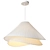 White Pendant Fabric Lampshade 3D model small image 3