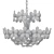 Elegant Crystal Flower Chandelier 3D model small image 2