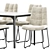 Modern Elegance Dining Set 3D model small image 3