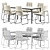 Modern Elegance Dining Set 3D model small image 4