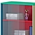 Modern Tall Colorful Cabinet Furniture 3D model small image 3