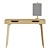 Elva Vanity Table Oak Cream 3D model small image 3