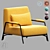 Luxury Modern Armchair K0013 3D model small image 1