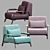 Luxury Modern Armchair K0013 3D model small image 2