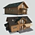 Wooden Cottage with Roof 3D 3D model small image 8