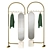 Floor Clothes Rack with Mirror 3D model small image 3