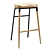 Sleek Modern Bar Stool 3D model small image 3