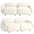 Modern 3-Seater Sofa Design 3D model small image 1