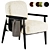 Modern Fabric Armchair with Removable Cover 3D model small image 8