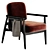 Modern Fabric Armchair with Removable Cover 3D model small image 10