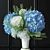 Blue Hydrangea Decor Set 048 3D model small image 4