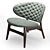 Baxter Dalma Armchair in Materials 3D model small image 3