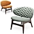 Baxter Dalma Armchair in Materials 3D model small image 10