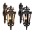 Vintage Bronze Outdoor Wall Light 3D model small image 1