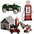 Retro Push Car Collection 1 3D model small image 1