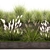 Rustic Metal Planter with Ornamental Grasses 3D model small image 2