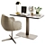 Chic Office Furnishing Set 3D model small image 1