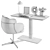 Chic Office Furnishing Set 3D model small image 7